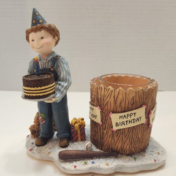 Lang "Birthday Boy" Figural Candle Holder figurine by Sherri Buck Baldwin - Picture 3 of 8